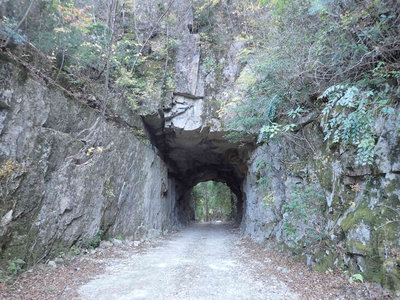 素掘りのトンネル