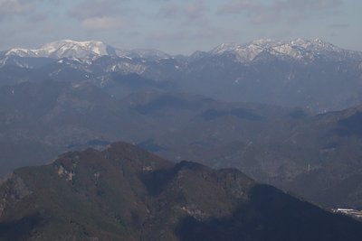 雨乞岳、御在所、鎌をズームで