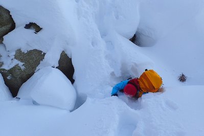 藤内沢出合の渡渉