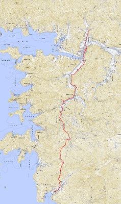愛媛県愛南町柏から宇和島市津島町への柏坂越え