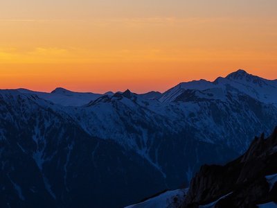 烏帽子岳周辺の夕焼け