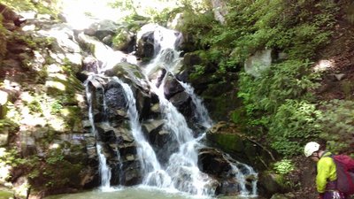 ザイルを出した滝