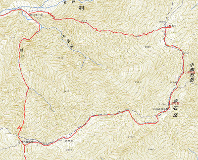 赤石岳ぐるりんぽん行程図