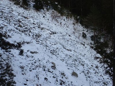 崩壊地のトラバース