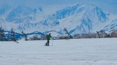 スキーで登るのって気持ちエエ～