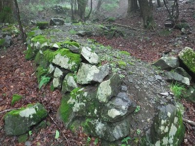 小峠分岐の炭窯跡