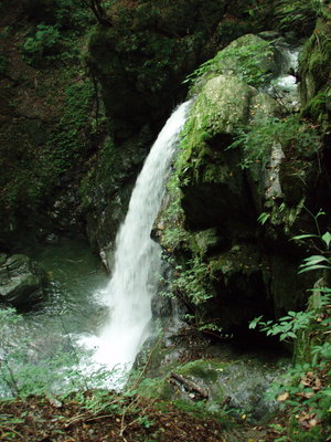 突き出たところから見た大滝
