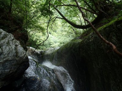 夫婦滝の落ち口