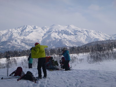 取立山頂上から白山を望む