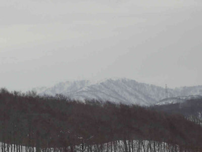 音波山から上谷山を望む