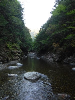 吊り橋のかかっていた瀞
