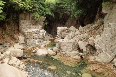 大瀞下のゴルジュ入口