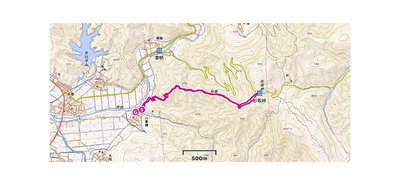 御神木迄2、5キロの古道