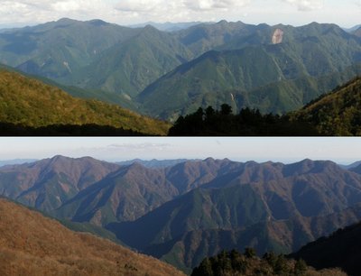 ナンノキ平北東面の崩壊、BｅｆｏｒｅAfter