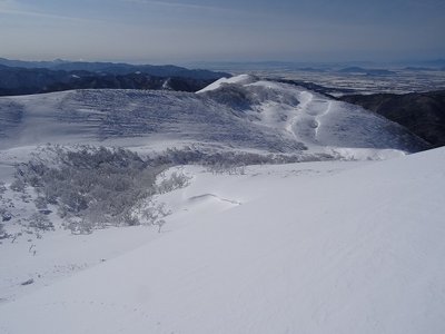 17.1.18　霊仙山より西南尾根を望む