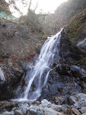 林道が通る８ｍ滝