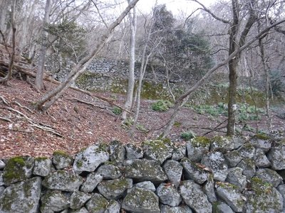 イワス鉱山の堰堤群