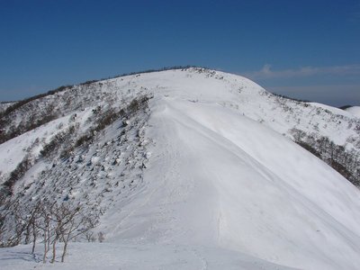 南雨乞岳から雨乞岳を見る