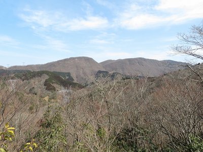 最初の鉄塔から見る鈴ヶ岳、御池岳