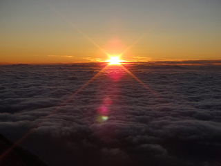 雲海からご来光