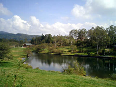 ● この絵の撮影ポイントを探しました、山小屋が二軒写ってるよ、ずいぶん昔のようだ