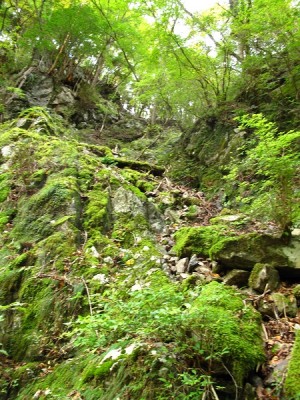 風折滝口へのルンゼ