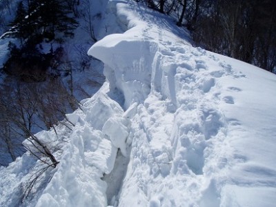 アフターの雪庇