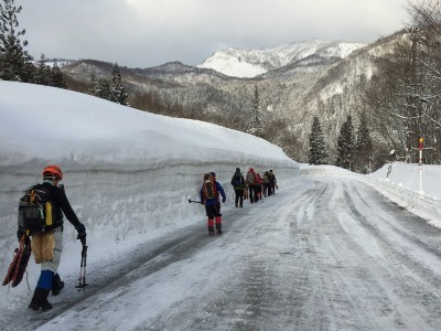 スキー場から林道へ