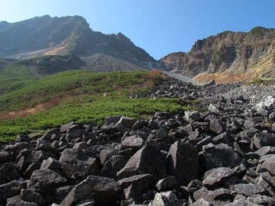 北穂と長谷川ピーク