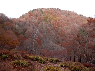 日の出直前の千里峰。左上にグーのテントが見えます。