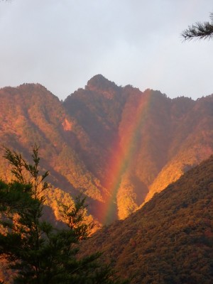 坊主尾根の虹