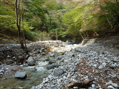 えぐられた川床