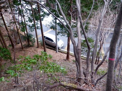 他の車は通らないだろうと横着な路駐です。