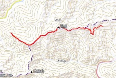 ログは庵の谷から歩いた軌跡とつながっている