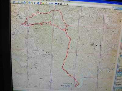 ● 緑ちゃんのＧＰＳ軌跡は、直線部分がイッパイだワン（－－）