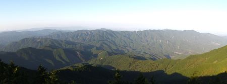 今日歩いた稜線