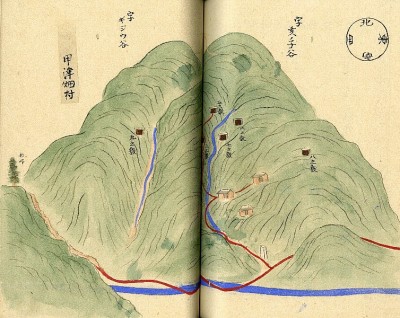 明治6年甲津畑銅山絵図（近江国物産図説の一部）