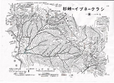 奥村さんの絵地図（杉峠～イブネ・クラシ）