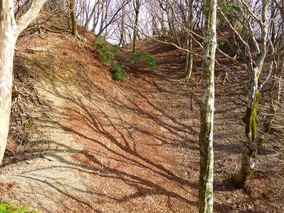 二重山稜とも船底とも