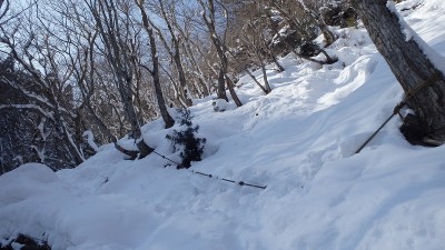 P1140585.jpg (146.86 KiB) 閲覧された回数 6028 回 ロープが張られたヘツリ道