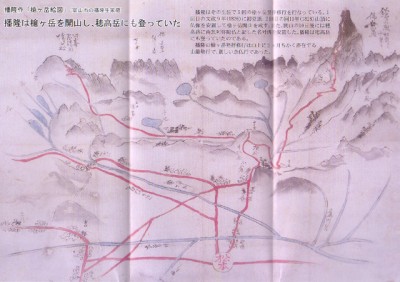 banryu02-l.jpg (156.09 KiB) 閲覧された回数 18212 回 播隆作「槍ヶ岳絵図」(富山市の播隆生家蔵)