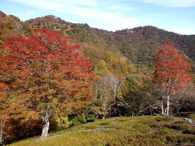 10/29の桧塚（右）と奥峰（左）