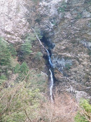対岸からの金谷の滝