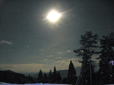 ● 満月は昼間のごとく明るい雪の原