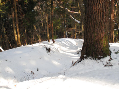 西尾根の溝道
