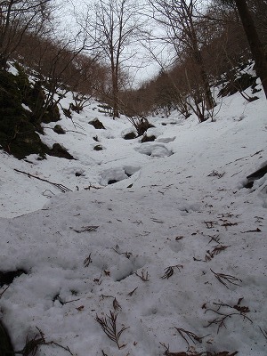 ズボズボ腐れ雪の御池谷下部