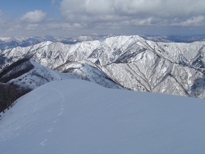 花房山から雷倉への稜線