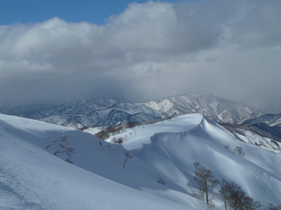 去年の3月27日の北尾根