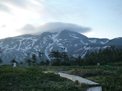 小屋から見た乗鞍岳