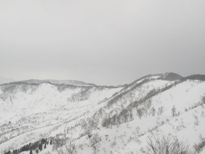 歩いてきた尾根